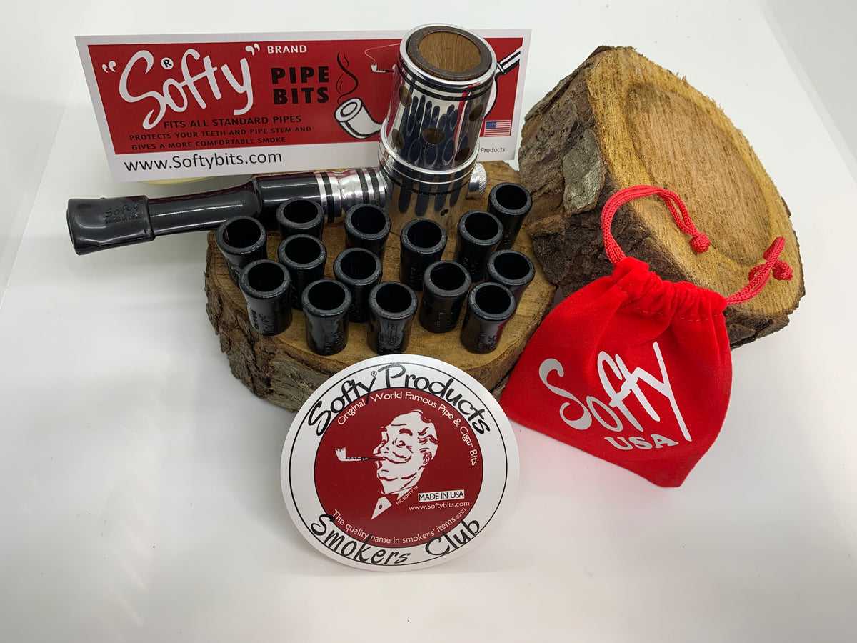 Softy large 11 mm. rubber tobacco pipe bits (14 pc. pack) Softybits